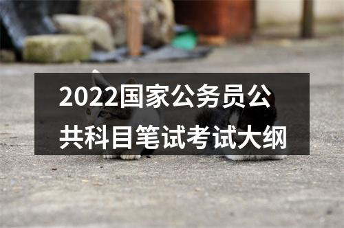 2022国家公务员公共科目笔试考试大纲 图片